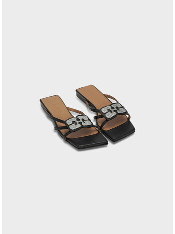 SANDALI PIATTI BUTTERFLY, 099 BLACK, small