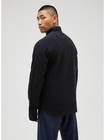 FELPA FULL ZIP IN PILE, BLACK, small