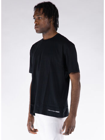 T-SHIRT S/S OVERSIZE CON LOGO, BLACK, small