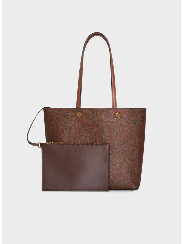 BORSA SHOPPING ESSENTIAL M, M0021 MARRONE SCURO, large