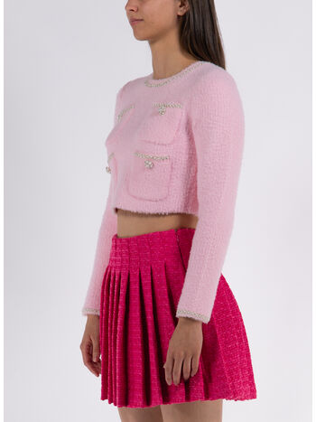 PULLOVER PINK SOFT KNIT CROP, PINK, small