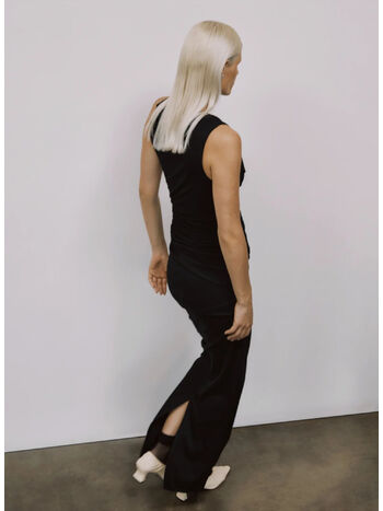 MAGLIA DRAPE TOP, 0015 BLACK, small