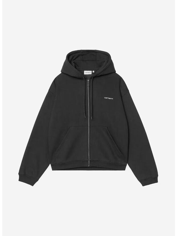 FELPA HOODED EBBERT, 0D2XX BLACK / WHITE, large