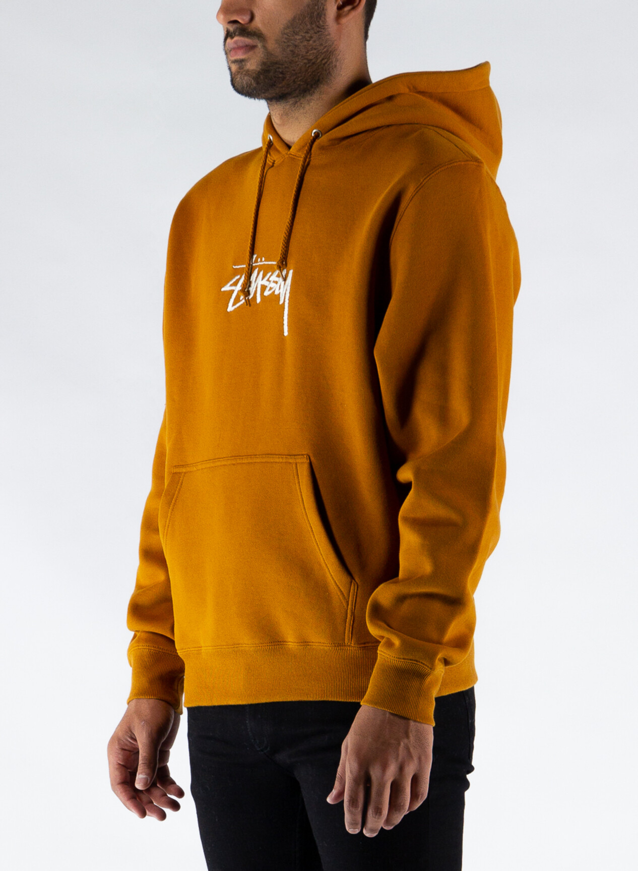 STUSSY FELPA STOCK LOGO APPLIQUE HOODIE Giallo Uomo | Susi