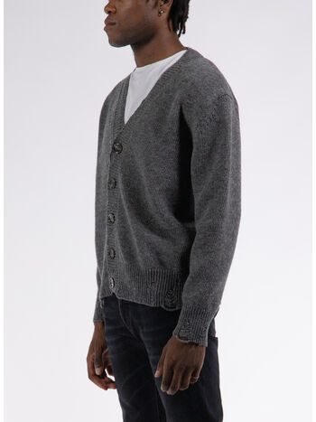 CARDIGAN CUT OUT, 055 WOOL VISCOSE CANVAS HEATHER GREY, small