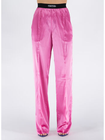 PANTALONE STRETCH SILK SATIN, DP152 ROSEBLOOM, small