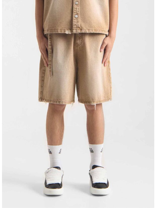 SHORT FLORAYNE, BROWN, large