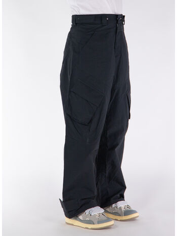 PANTALONE CARGO CROSS WIDE, 1001 BLACK WHITE, small