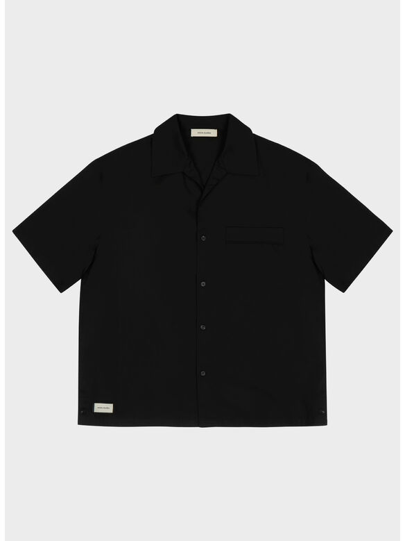 CAMICIA SS PAJAMA UNISEX, 0015 BLACK, medium