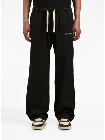 PANTALONE LOGO COTTON TRAVEL, 1001 BLACK WHITE, small
