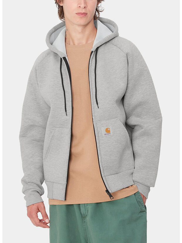 GIACCA CAR-LUX HOODED, 0GKXX GREY HEATHER/GREY, large