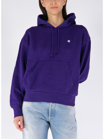 FELPA HOODED CASEY, 1ZKXX TYRIAN/SILVER, small