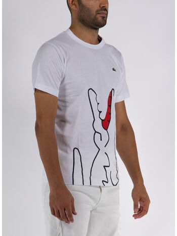 T-SHIRT KNIT X LACOSTE, WHITE, small