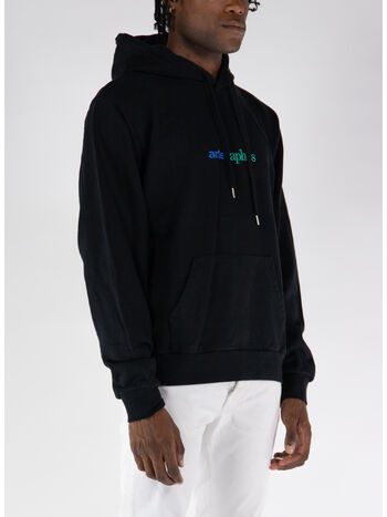 FELPA HOODIE ABSTRACT GRAPHICS, BLACK, small