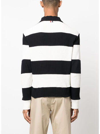 MAGLIONE POLO RUGBY STRIPE, 415 NAVY, small
