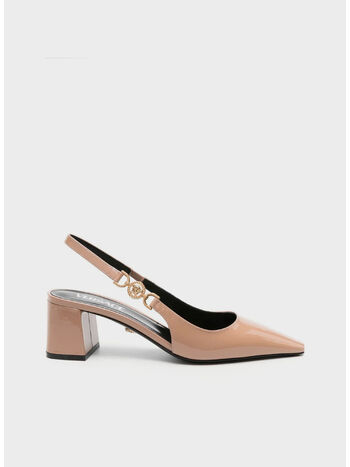 SANDALO SLING BACK T 55 PATENT CALF LEATHER, 1PS0V BLUSH VERSACE GOLD, small