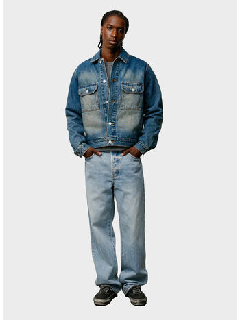 GIUBBOTTO TRUCKER DENIM, 0569 DARK WASH INDIGO, small