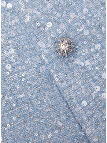 GONNA BLUE SEQUIN BOUCLE MINI, BLUE, small