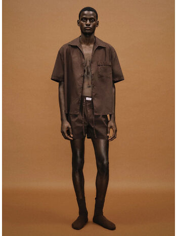 CAMICIA SS PAJAMA UNISEX, 6235 BRUNETTE, small