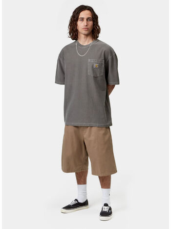 T-SHIRT LOOSE POCKET, 89GD Black, garment dyed, small