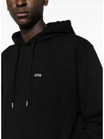 FELPA HOODIE ABSTRACT, BLACK, small