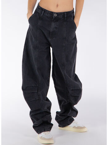 PANTALONE CARGO WASHED DENIM, , small