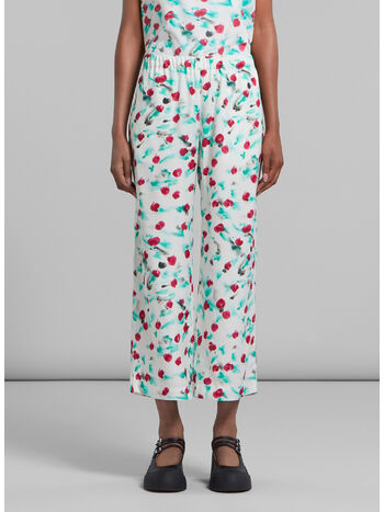 PANTALONI IN ENVERS SATIN CON STAMPA REVERIE, REW01, small