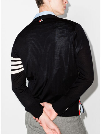 CARDIGAN CLASSIC V-NECK, 001 BLACK, small