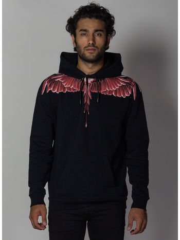 FELPA RED GHOST WINGS HOODIE, BLACK/MULTI, small