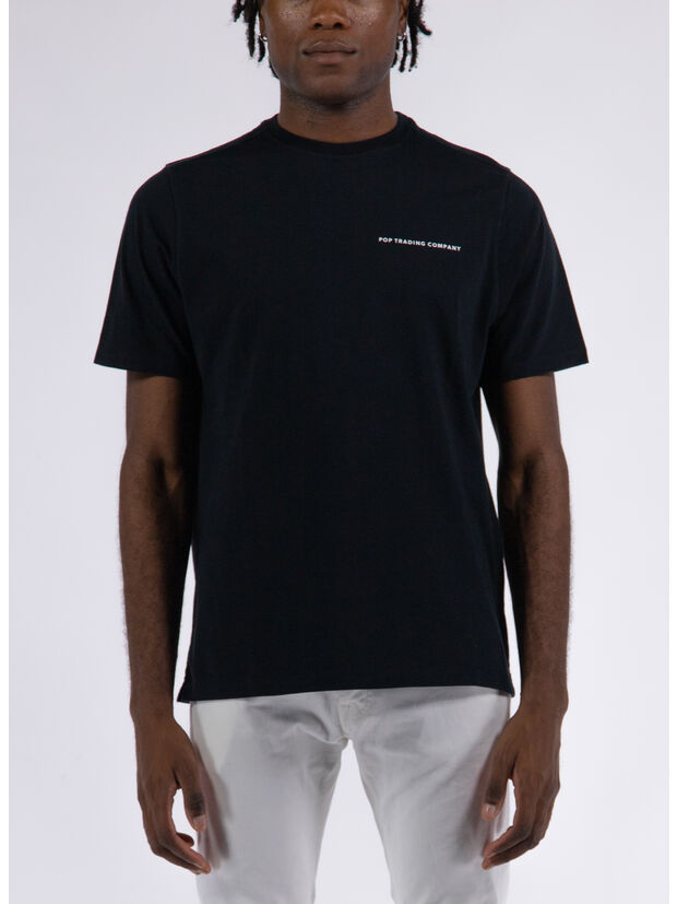 T-SHIRT LOGO, BLACK/WHITE, large