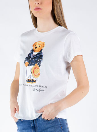 T-SHIRT ORSO, 001WHITE, small