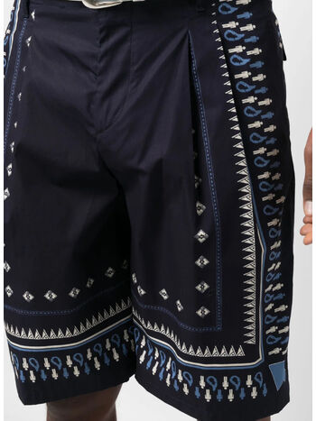 BERMUDA COTONE STAMPA, 200 BLU, small