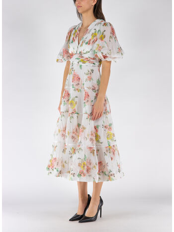 ABITO PLEATED MIDI, CORF CORAL FLORAL, small