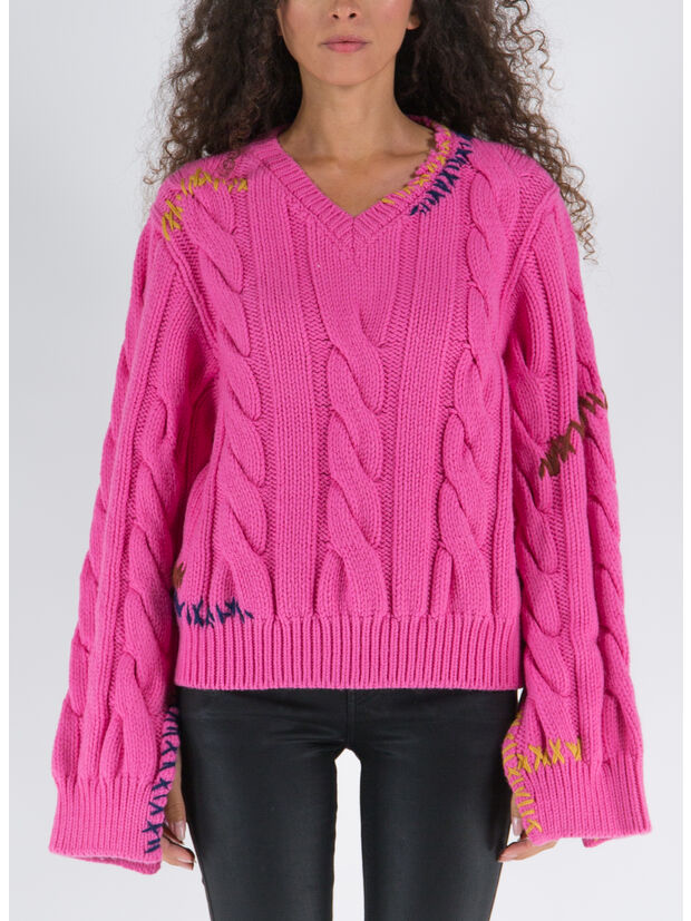 CARDIGAN, 00C73 FUCHSIA FLUO, large