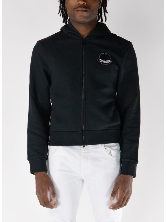 FELPA FULL ZIP CON PATCH LOGO, 998, medium