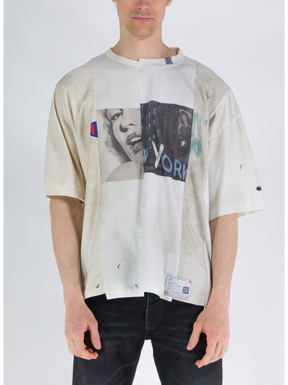 T-SHIRT VERTICAL SWITCHING, WHITE, medium