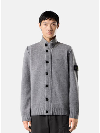 CARDIGAN LAMBSWOOL, V0M60 GREYMELANGE, small