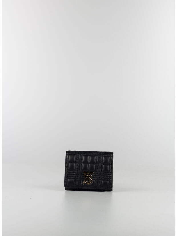 PORTAFOGLIO BIFOLD LOLA PICCOLO IN MONTONE TRAPUNTATO, A1189 BLACK, large