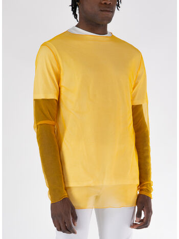 T-SHIRT GIROCOLLO, 832 MANGO, small