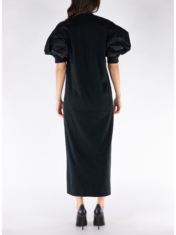 ABITO NYLON TWILL X COTTON JERSEY, 001 BLACK, small