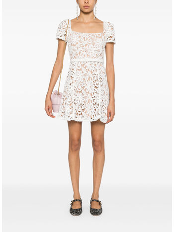 ABITO MINI FLORAL LACE, WHITE, small