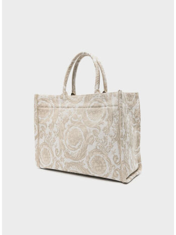 BORSA TOTE EMBROIDERY JACQUARD BAROCCO, 2KF4V BEIGE, small