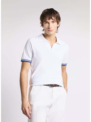 POLO SLIM FIT IN PIQUET STRETCH, TDW B001, small
