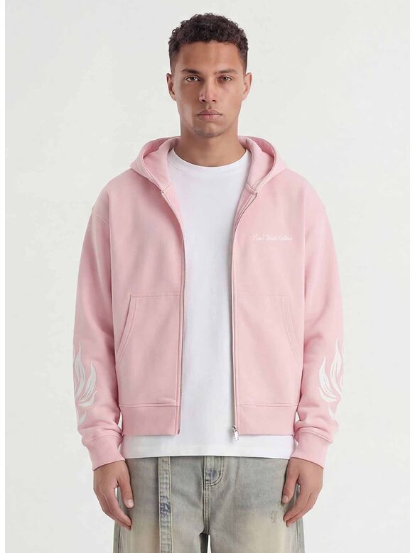 FELPA WESANDRA ZIP-HOODIE, OLD PINK, medium
