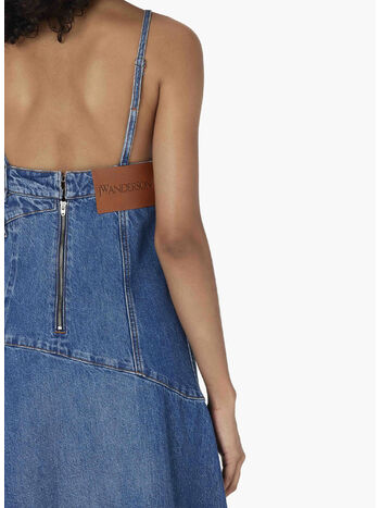 ABITO IN DENIM CON DESIGN ATTORCIGLIATO, 804 LIGHT BLUE, small