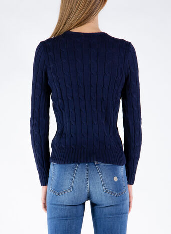 MAGLIONE A TRECCE, 007HUNTERNAVY, small