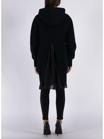 FELPA SPONGE SWEAT HOODIE, 001 BLACK, small