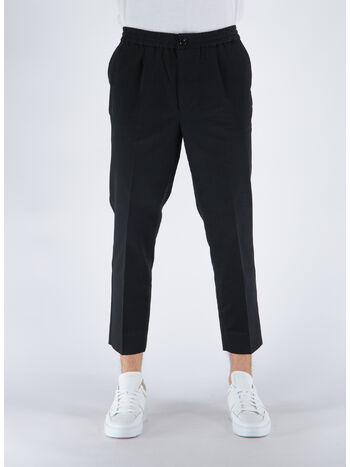 PANTALONE ELASTICATED WAIST, 001 BLACK, small