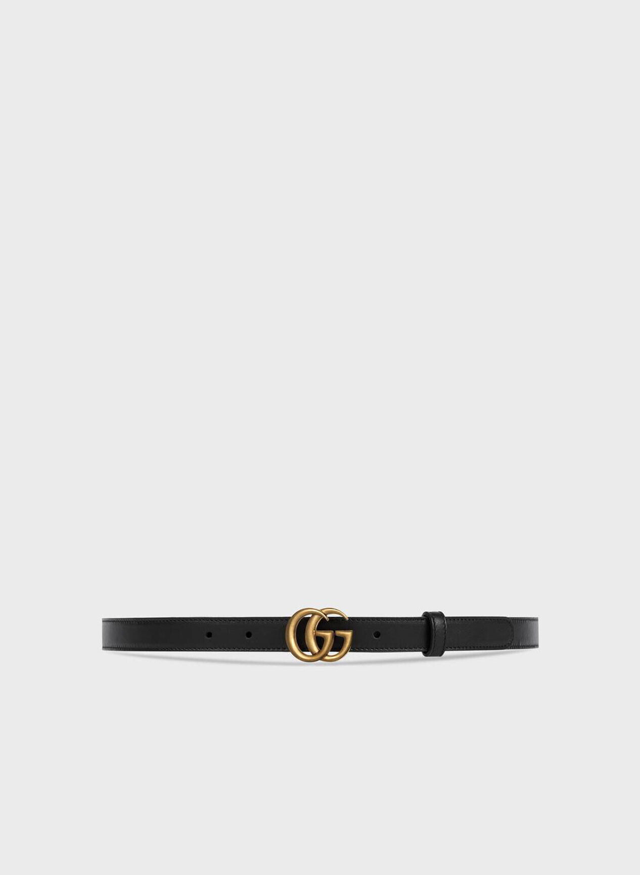 GUCCI CINTURA IN PELLE CON FIBBIA DOPPIA G Donna | Susi