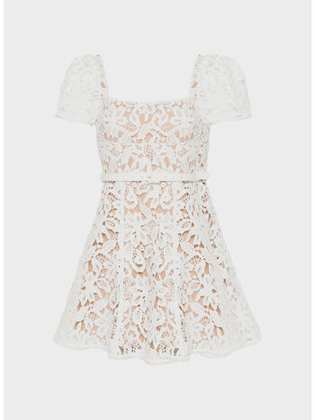 ABITO MINI FLORAL LACE, WHITE, small